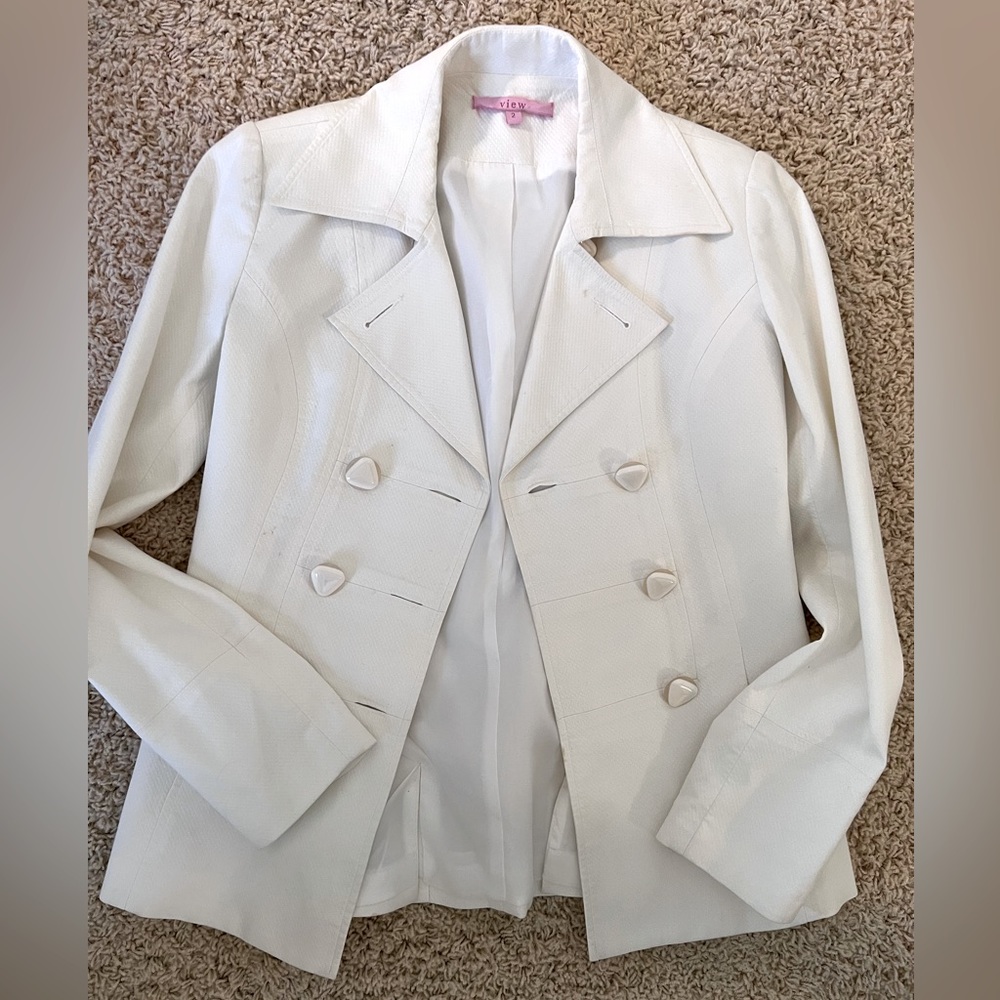Vintage Y2K gorgeous designer sample custom double breasted buttoned peacoat